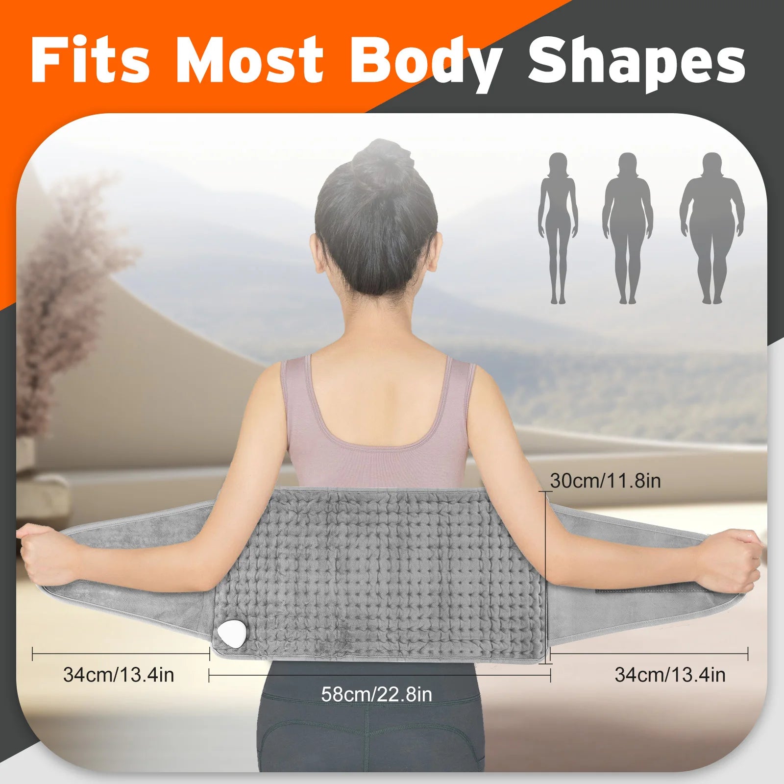 Back Heating Support Belt Electric Waist Brace With Adjustable Temperature Warm Back Belt Abdomen Warmer Lumbar Support Pad